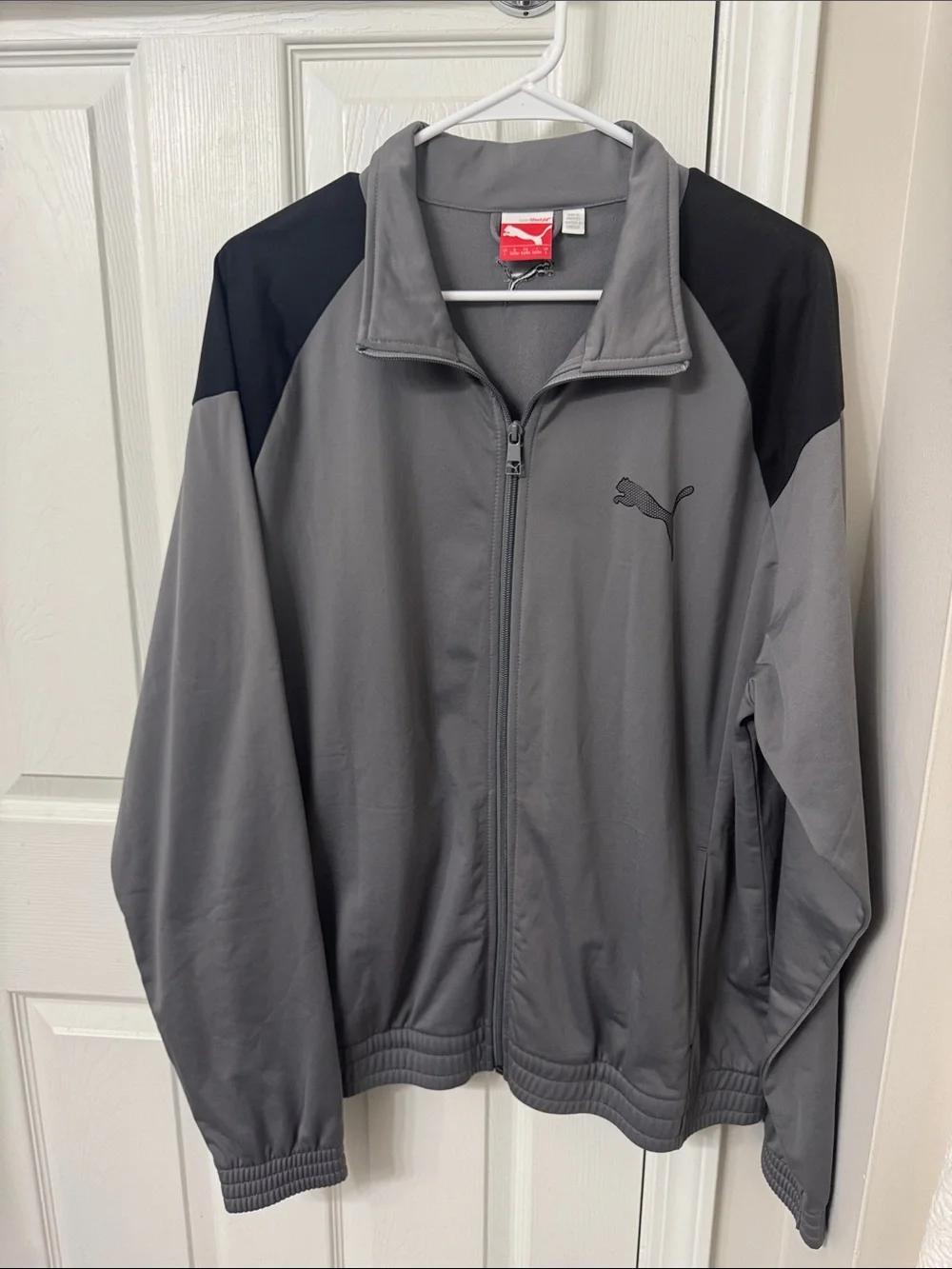 Puma Gray and Black Full-Zip Performance Jacket
